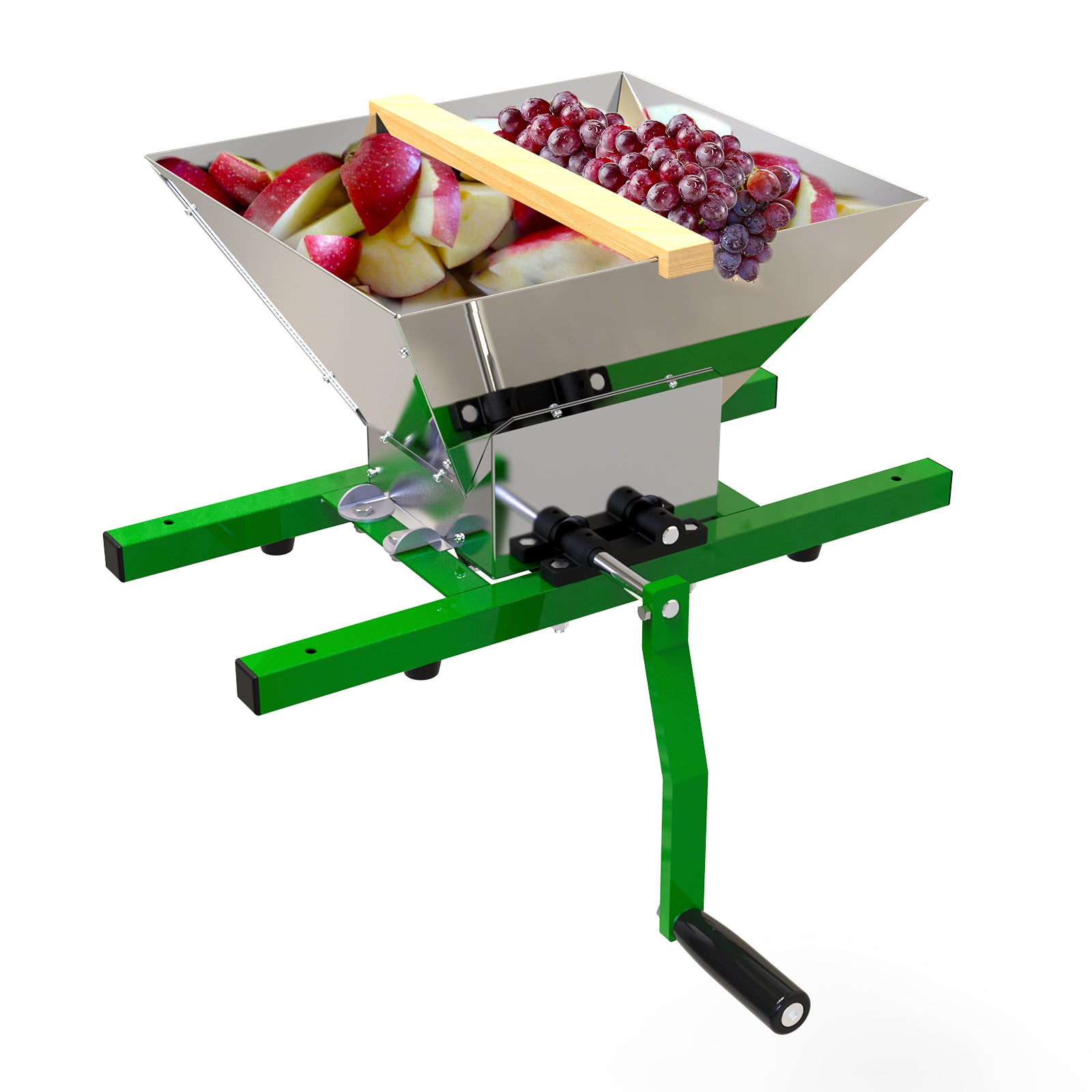 Fruit and Apple Crusher - 7L Manual Juicer Grinder(1.8 Gallon,Green)