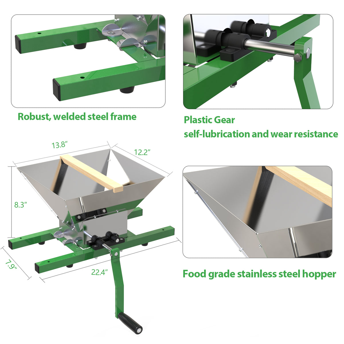 Powered fruit crusher