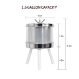 Home Hydraulic Fruit Wine Press - Electricity-Free/Water-powered Cider Wine Bladder Press, 1.6 Gal Natural Juice Making - EJWOX Products Inc