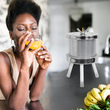 Home Hydraulic Fruit Wine Press - Electricity-Free/Water-powered Cider Wine Bladder Press, 1.6 Gal Natural Juice Making - EJWOX Products Inc