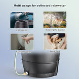 50 Gallon Black Rain Barrel Water Catcher - Collect Rainwater for Outdoor Use - EJWOX Products Inc