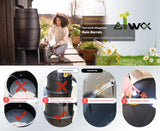 50 Gallon Black Rain Barrel Water Catcher - Collect Rainwater for Outdoor Use - EJWOX Products Inc