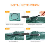3 Pack Reuseable Garden Waste Bags - Large Leaf Bag Holder/ Heavy Duty Lawn Pool Yard Waste Bags/ Waterproof Debris Bag … - EJWOX Products Inc