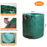 3 Pack Reuseable Garden Waste Bags - Large Leaf Bag Holder/ Heavy Duty Lawn Pool Yard Waste Bags/ Waterproof Debris Bag … - EJWOX Products Inc