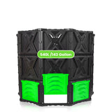 XXL Large Compost Bin Outdoor- 190G/143G-Easy Assembly-No Screws-BPA Free-Sturdy& Durable-Green Door - EJWOX Products Inc