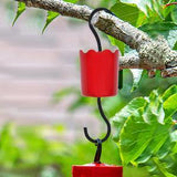 EJWOX Hummingbird Feeder Insect Guard - Outdoors Large Ant Moat with Hooks, 2-Pack, Red - EJWOX Products Inc