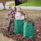 3 Pack Reuseable Garden Waste Bags - Large Leaf Bag Holder/ Heavy Duty Lawn Pool Yard Waste Bags/ Waterproof Debris Bag … - EJWOX Products Inc