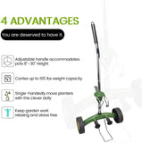 EJWOX Garden Pot Plant Mover with Adjustable Handle -  Free Wheels and Gripping Suction Cups - EJWOX Products Inc