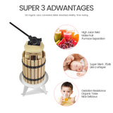EJWOX Classic Fruit Wine Wooden Press -1.6/3.2/4.75  Gallon -Apple Cider Press - EJWOX Products Inc