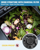 EJWOX Insulated Compost Bin with Ventilation System - Quickly Composting All Year Round,A Reservoir at The Bottom Design to Collect The Leachate (30 Gal,Black) - EJWOX Products Inc