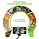 EJWOX Large Compost Bin Outdoor- 143/190 Gallon (540 /720  L) Garden Composter-BPA Free - EJWOX Products Inc