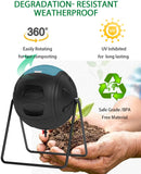 EJWOX Multifunction Garden Tumbling Composter, Heavy-Duty Fast-Working Compost Bin with Easy-to-use Drain Plugs to Collect Liquid,Blue - EJWOX Products Inc