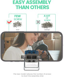 2021 Upgraded Tumbling Composter with Compost Thermometer - Dual Chamber Garden Compost Bin - EJWOX Products Inc