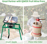 Fruit and Apple Crusher with Stand - 7L Manual Juicer Grinder,Portable Fruit Scratter Pulper for Wine and Cider Pressing(Stainless Steel,1.8 Gallon,Green) - EJWOX Products Inc