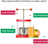 EJWOX Tabletop Wine/Fruit/Cheese /Tincture Press-Stainless Steel - EJWOX Products Inc