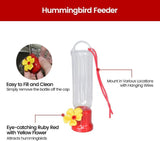EJWOX Hummingbird Feeder with Hanging Wires-Easy Cleanup/Leakage Prevent for Outdoors(4 Pack,2.3 oz) - EJWOX Products Inc