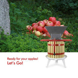 Fruit Apple Wine Classic Crusher -7 Litre/1.8Gallon Manual Grinder, Creative Design, Easy Assembly, Fast Creation of Juice, Red - EJWOX Products Inc
