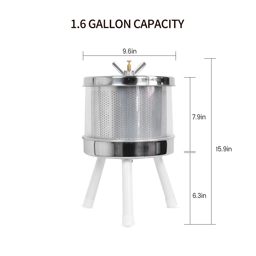 5.3 Gallon Hydropress Cider Wine Fruit Press with Filter Bag/Splash Guard EJWOX 5.3 Gallon Hydropress Cider Wine Fruit Press with Filter Bag/Splash Guard EJWOX