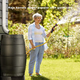 50 Gallon Black Rain Barrel Water Catcher - Collect Rainwater for Outdoor Use - EJWOX Products Inc