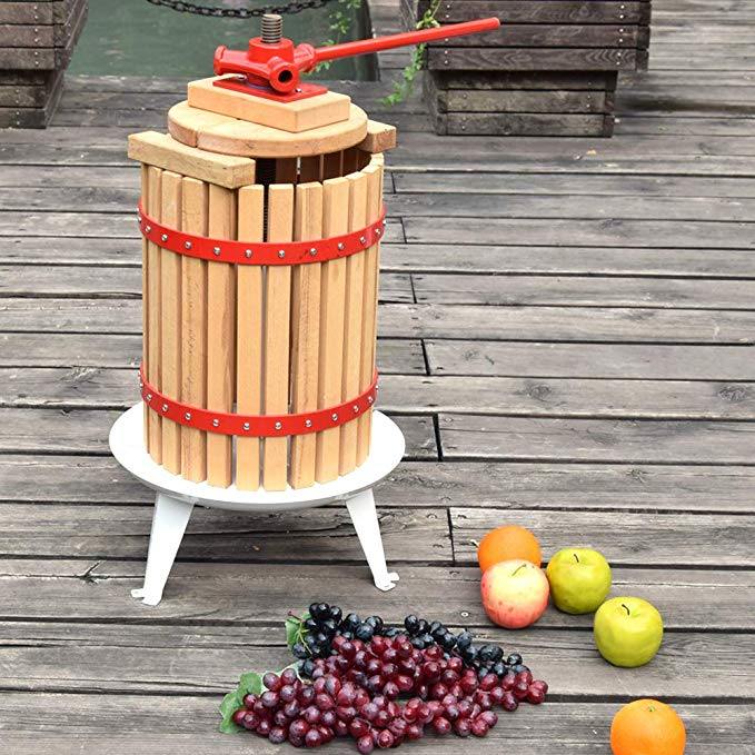 EJWOX Classic Fruit Wine Wooden Press -1.6/3.2/4.75/7.9 Gal