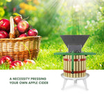 EJWOX Fruit and Apple Crusher - 7L Manual Juicer Grinder-Stainless Steel (1.8 Gallon,Green) - EJWOX Products Inc