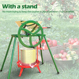 Fruit and Apple Crusher with Flywheel and Stand - 7L Manual Juicer Grinder - EJWOX Products Inc