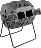43 Gal Dual-Chamber Compost Bin Tumbler Outdoor - EJWOX Products Inc