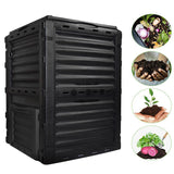 EJWOX Large Garden Compost bin, 80 Gal(300 L) Black/Green Door - EJWOX Products Inc