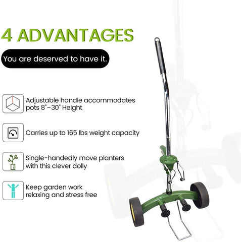 moving plant pots Garden Pot Plant Mover with Adjustable Handle – EJWOX Products Inc