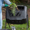 EJWOX 43 Gallon Dual-Chamber Compost Bin Tumbler Outdoor - EJWOX Products Inc