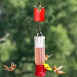 EJWOX Hummingbird Feeder with Hanging Wires-Easy Cleanup/Leakage Prevent for Outdoors(4 Pack,2.3 oz) - EJWOX Products Inc
