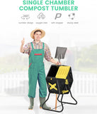 EJWOX Single Chamber Compost Tumbler Outdoor Composting Bin, 18.5 Gal/70L - EJWOX Products Inc