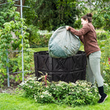 XXL Large Compost Bin Outdoor- 190G/143G-Easy Assembly-No Screws-BPA Free-Sturdy& Durable-Green Door - EJWOX Products Inc