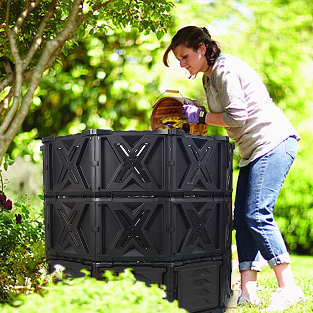 Large Compost Bin Outdoor, 143/190 Gal Composter – EJWOX Products Inc