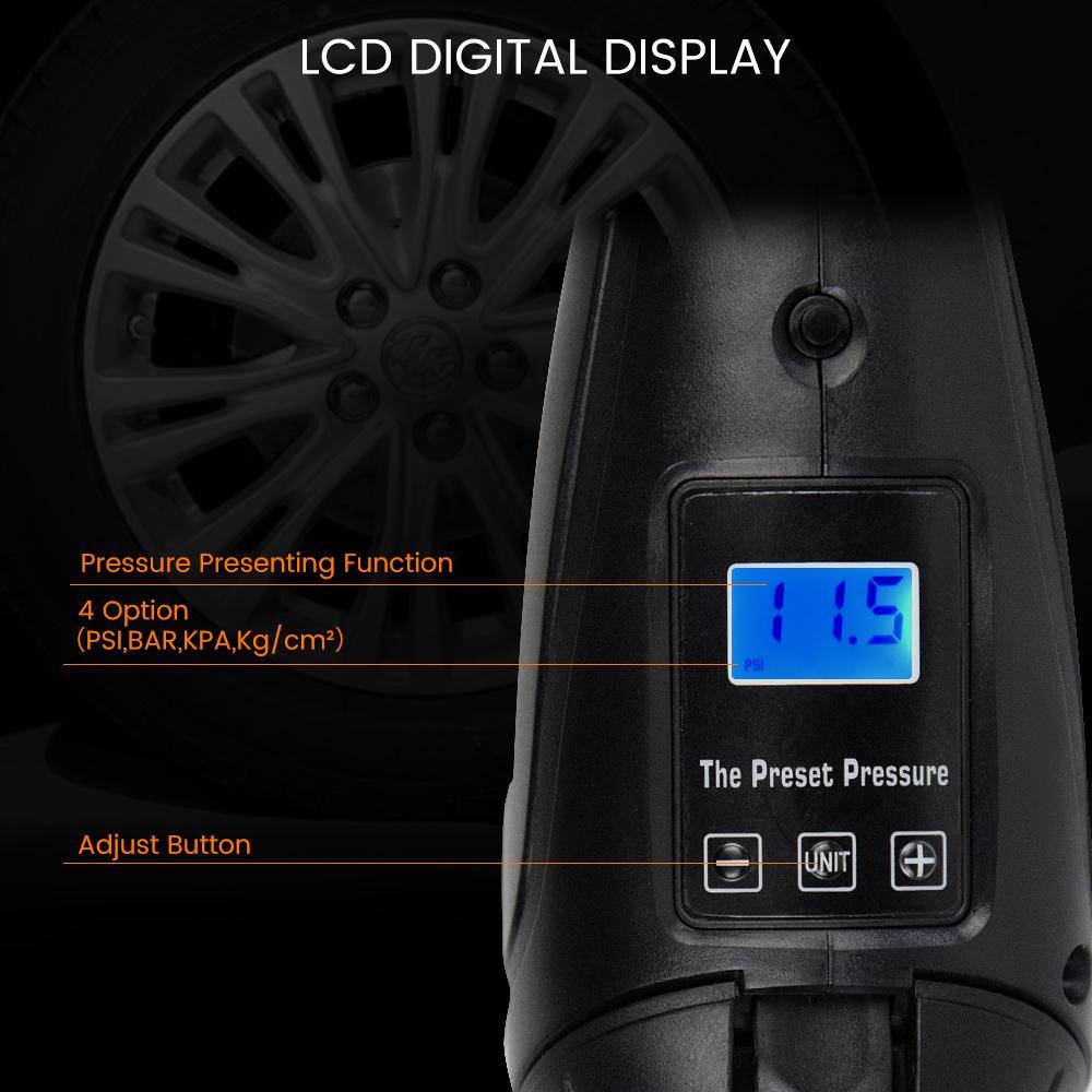  Digital Display Tire Air Pressure Inflator Gauges LED