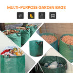 3 Pack Reuseable Garden Waste Bags - Large Leaf Bag Holder/ Heavy Duty Lawn Pool Yard Waste Bags/ Waterproof Debris Bag … - EJWOX Products Inc